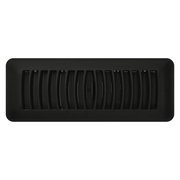 Imperial 3" x 10" Black Plastic Floor Register, Louvered, 3"x10" BLK Plas Flr Reg