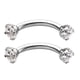 thumbnail image 2 of 2pcs Labret Labio Ceja Stud Pendientes de lengua Spark Piercing Joyas Blanco SM SunniMix Joyería piercing de la ceja, 2 of 8