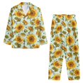 thumbnail image 2 of DISNIMO Sunflower Music Note Print Womens Two Piece Pajama Sets Casual Loose Nightwear with Pockets Long Sleeve Top with Long Pajama Pants Sets Fashion Oversized Sleepwear Loungewear, 2XL, 2 of 7