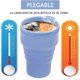thumbnail image 3 of Taza de Viaje Plegable de Silicona, Vaso plegable Reutilizable, Taza de Café Plegable para Aire Libre y Oficina (Negro), 3 of 4