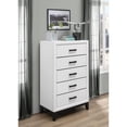 thumbnail image 3 of Global Furniture USA Kate White and Black 5-Drawer Bedroom Chest, 3 of 7