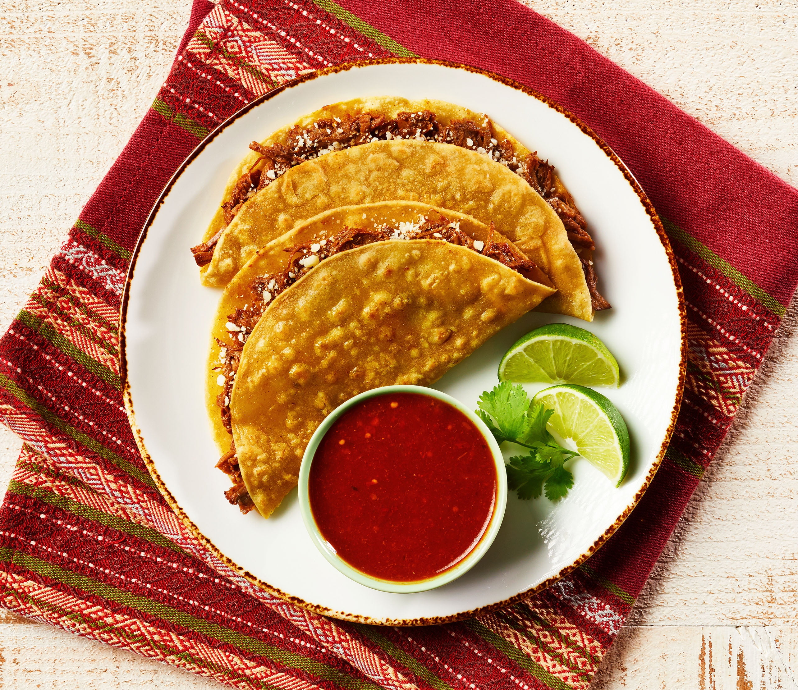 Don Lee Farms CrispUps Chicken Birria Crispy Tacos, 12.96 oz, 6 Full-Sized Tacos, Frozen