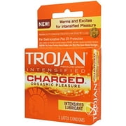 Trojan Charged Lubricated Condoms, 3 Count