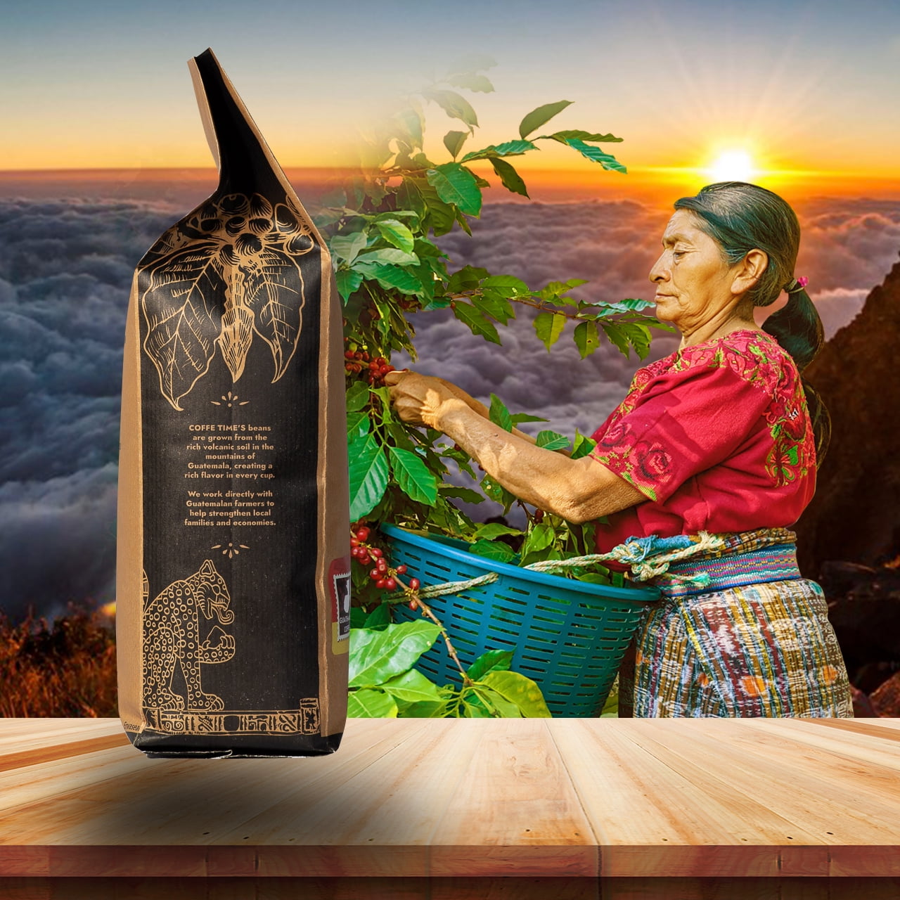 Coffe Times, Medium Roast Whole Bean Coffee - Special Blend 2.5 Pounds bag, Full Body,  Mild Acidity, Coffee With Flavor Notes of  Grapes and Stone Fruits