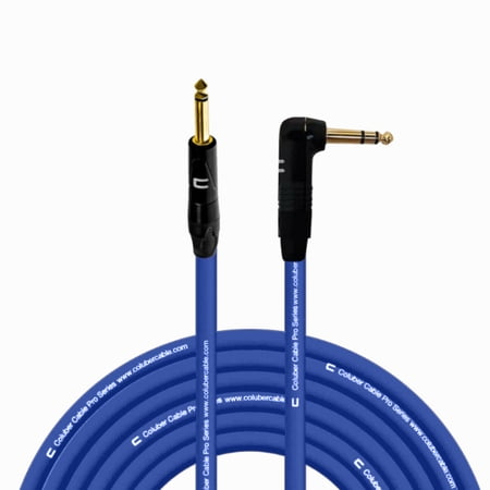 Coluber Cable - 1/4" TS Male to Right Angle 1/4" TRS - Pro 3-Pin Connector