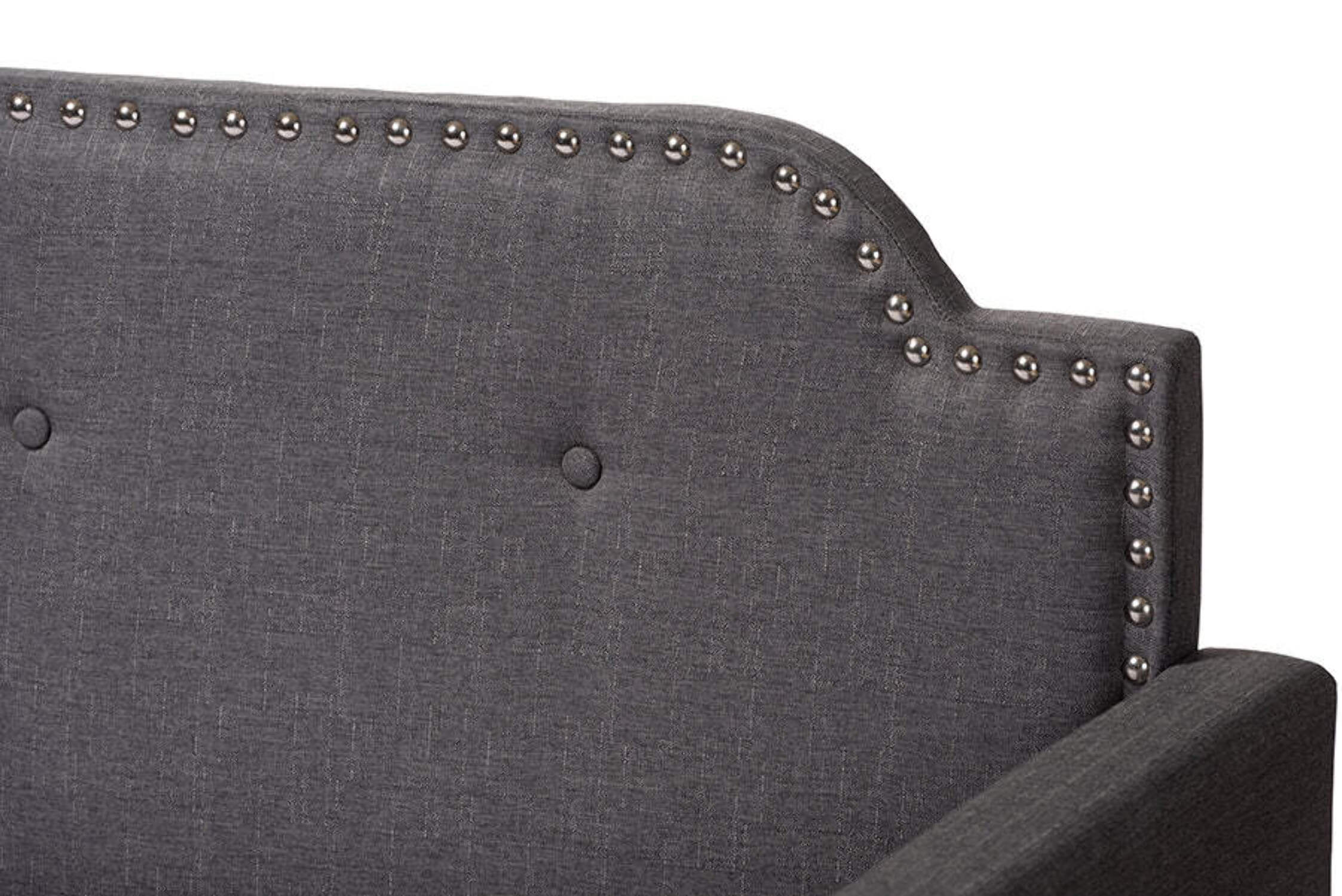 Baxton Studio Packer Modern and Contemporary Grey Fabric Upholstered Twin Size Sofa Daybed - image 5 of 7