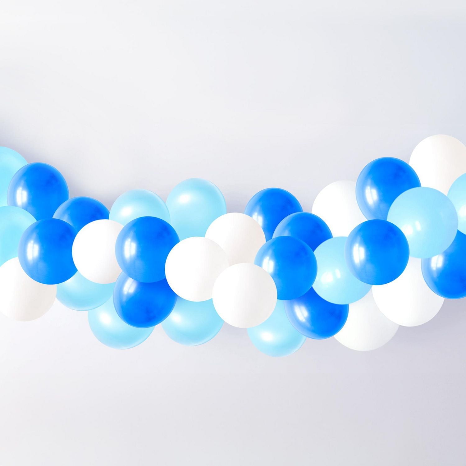 Way to Celebrate! 40 count Balloon Garland Pack, 12inch - Blue, White