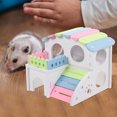 thumbnail image 3 of ETHZZLE 1Set Plastic Reusable Hamster Ladder House with Hideout Comfortable Nest for Guinea Pig and Small Pets, 3 of 5