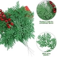 thumbnail image 3 of Dalrosia 6PCS Christmas Glitter Leaves Boston Fern Leave Picks Sprays Giltter Stems for Christmas Tree DIY Xmas Wreath Garland Home Decor, 3 of 7