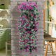 thumbnail image 4 of Bolsa colgante de flores artificiales, maceta de ratán sintético, decoración para interiores y exteriores, ideal para bodas, flores sintéticas, jardín artificial, decoración del hogar,, 4 of 9