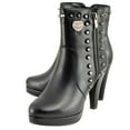 thumbnail image 5 of Milwaukee Leather MBL9440 Women's Black Spiked Fashion Boots w/ Side Zippers 9, 5 of 10