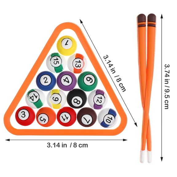 RENACLIPY Billiards Theme Cake Adorn Multi Color Creative Baking Decoration for Cakes and Desserts 4Sets