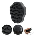 thumbnail image 3 of Unique Bargains 1 Pc Flower Shape Hair Shampoo Brush for Scalp Massage 3.74"x3.15"x2.76" Black, 3 of 6