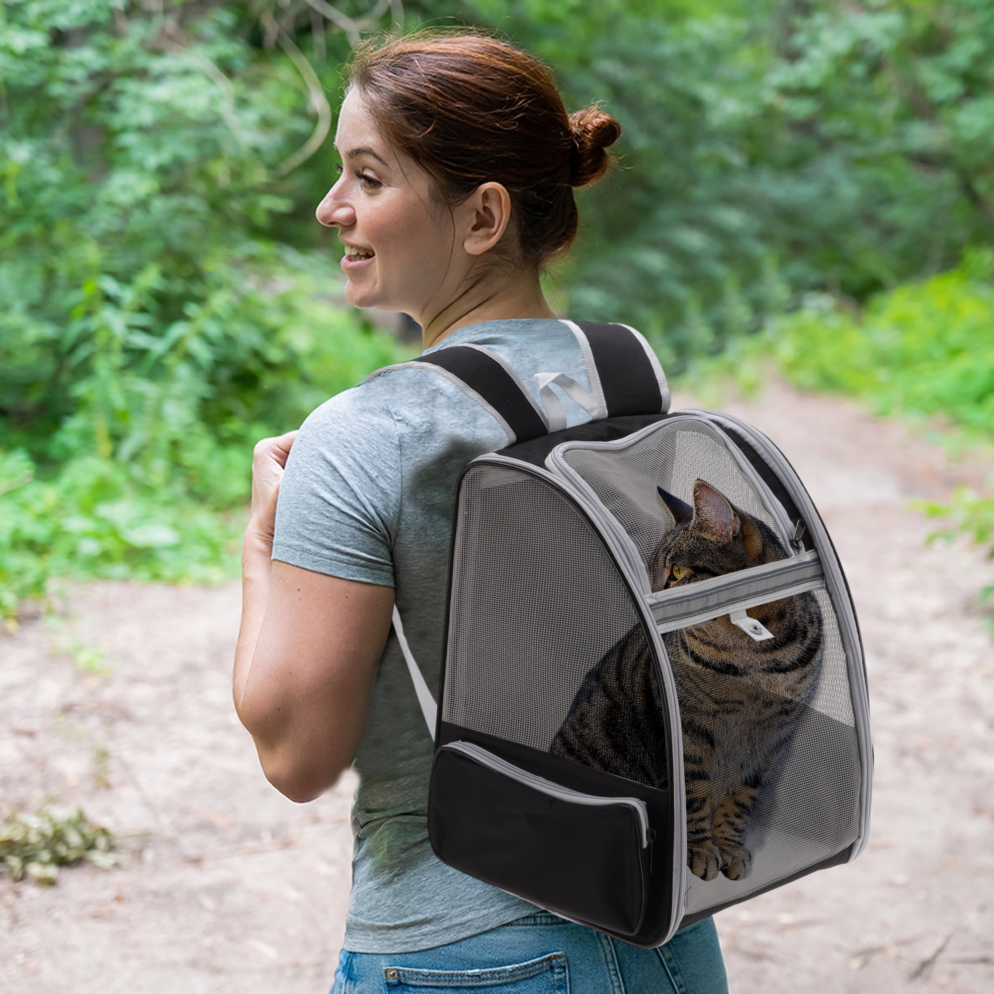 Unique Bargains Foldable Pet Backpack for Cats and Small Dogs