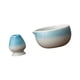 thumbnail image 5 of Cuenco de cerámica para matcha para la ceremonia del té matcha y soporte para batidor de té. Azul, 5 of 9