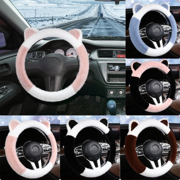 Msgweeeg Steering Wheel Cover Men Steering Wheel Covers Car Steering Wheel Cover Handle Cover Steering Wheel Not Stretch No Inner Ring Ears