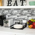 thumbnail image 3 of Mind Reader Utensil Napkin & Plate Holder, Silverware Organizer, Serving Tray, Metal, Black, 3 of 14