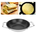 thumbnail image 3 of Double Handle Non-Stick Frying Pan Stainless Steel Pot Cooking Cookware for Home Restaurant, 3 of 8