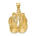 thumbnail image 4 of 10K Solid Polished Open-Backed Boxing Gloves Pendant 10C2644, 4 of 4