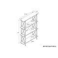 thumbnail image 4 of Linon Ann Double Bookcase with 4 Large Shelves, Black Finish,, 4 of 4
