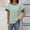 504_Green, variant on Plain T Shirts for Women Casual Striped Print Knit Round Neck Short Sleeve Going Out Tee Summer Tops