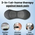 thumbnail image 2 of Smooth Triple Fusion Back Massager, 3 in 1 Upadate Rechargeable Electric Lumbar Support Pillow, for Neck and Shoulder and Backs (Black), 2 of 7