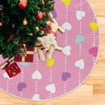 thumbnail image 5 of GZHJMY Valentine's&nbsp;Day Love Heart&nbsp;Tree&nbsp;Skirt, Double&nbsp;Layers Xmas Tree Skirts for Valentine's&nbsp;Day, Holiday Party Indoor Outdoor Home Office Ornaments, 48", 5 of 6