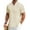 Beige, variant on COOFANDY Men's Cotton Linen Henley Shirt Short Sleeve Hippie Casual Beach T-Shirts with Pocket