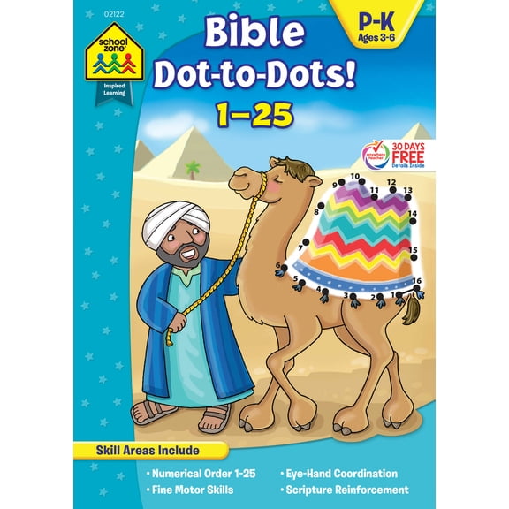 Pre-Owned School Zone Bible Dot-To-Dots! 1-25 Workbook (Paperback) 0887437923 9780887437922