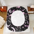 thumbnail image 5 of Homewish 4-Piece Flying Purple Butterflies Pink Floral Dreamy Princess Queen Microfiber Bedding Set, 5 of 7