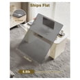 thumbnail image 2 of 34.5"*47.1" Hard Material Chair Mat for High Pile Carpet and Hardwood Floor, Heavy Duty Computer Chair Mat, Frosted Clear Chair Pad for Rolling Chairs Office and Home Grey, 2 of 9
