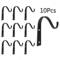 10pieces Wall Mounted Bracket Hook Crochet Iron Hanger Hooks Hanging Lantern Planter Coat Hook for Backyards Courtyards