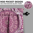 thumbnail image 3 of Abstract Ornamental Mandala Kitchen Curtains Set of 2 - 27.5x24 Inch Mystic Ethnic Boho Chic, Semi-Sheer Rod Pocket Curtains, 3 of 4