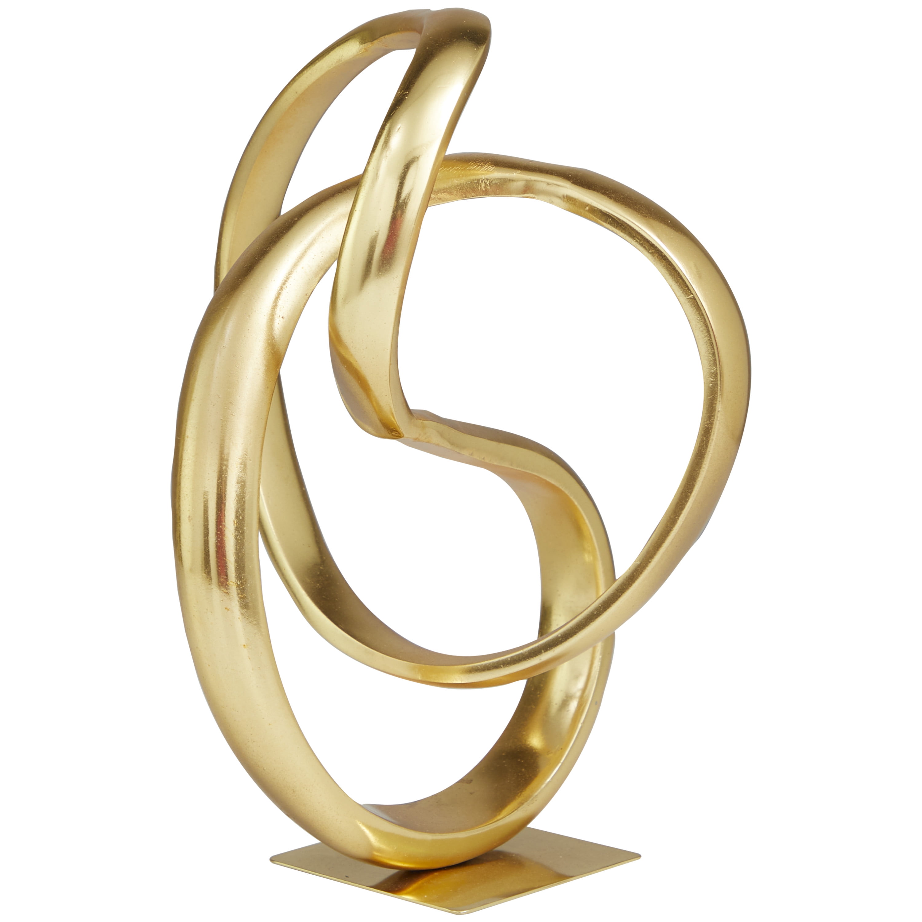 8" x 11" Gold Aluminum Abstract Sculpture, by DecMode