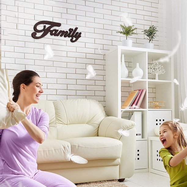 Décoration Murale Famille En Métal Noir - Family Where Life Begins Love Never Ends - 45x23cm Style Rustique