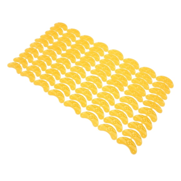 OUNONA 80Pcs Yellow Rubber Shoe Sole Protectors with Anti Slip Heel Pads for Shoe Stability