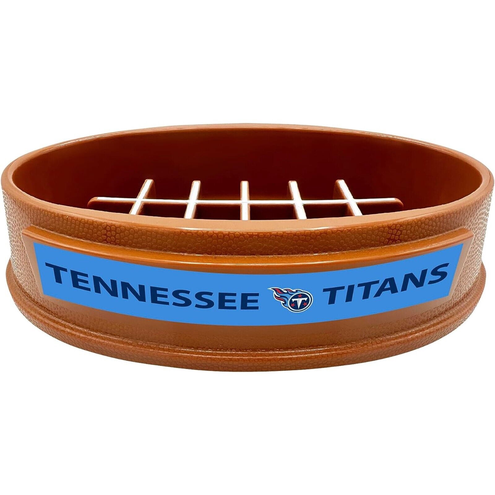 Pets First NFL Tennessee Titans Super-Bowl Slow Feeder Bowl for Dogs and Cats, Football Design for Healthy Digestion, Non-Slip, for Large & Small Pet