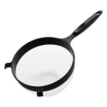 SOPOTUTU 1Set Flour Sieve Sifter with Handle Black PP Stainless Steel Sifting Tool for Baking and Cooking