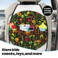 thumbnail image 3 of Kdxio Happy Halloween Floral Print 2 Pack Car Kick Mat Seat Cover Back Protector Mat with Pockets for Organizer Backseat Protector and Storage Anti Kick Pad for Vehicles, 3 of 6