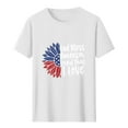 thumbnail image 4 of Busydd T Shirts for Man Round Neck Short Sleeve Independence Day Tops 4th of July American Flag Print Patriotic Tees Casual Comfy Cotton Summer Tops, 4 of 5