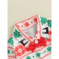 thumbnail image 5 of Wassery Kids Boys Christmas Outfits 6M 12M 18M 24M 3T 4T Toddler Boy Snowflake Deer Christmas Tree Print Long Sleeve Bowtie Shirts and Long Pants 2Pcs Baby Boys Clothes Set, 5 of 8