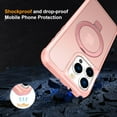 thumbnail image 2 of MYKOMI Magnetic Compatible with iPhone 16 Case with Stand [Military Grade Drop Tested][Compatible with Magnet] Ring Translucent Slim Hard Back Soft Edge, 2 of 7