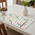 thumbnail image 6 of Placemat, Pioneer Flower Floral Print Pattern Place Mats Table Mat Set Of 2, PVC Washable Placemats for Party Kitchen Dining Decoration, 18x12 Inch, Fade Resistant, 6 of 6