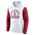 thumbnail image 2 of Men's Fanatics White Oklahoma Sooners Extra Point Color-Block Pullover Hoodie, 2 of 3