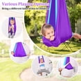 thumbnail image 2 of SHANNA Sensory Swing Hammock for Kids - Indoor Outdoor 360° Rotate Double Layer Therapy Swing Hammock Toys Gifts for Autism Children Boys Girls, Skyblue&Gray, 2 of 7