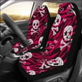 thumbnail image 2 of ZHANZZK Set of 2 Car Seat Covers Zebra Star Skull Universal Auto Front Seats Protector Fits for Car,SUV Sedan,Truck, 2 of 4