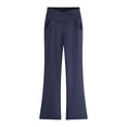 thumbnail image 4 of 7-8 Years Juniors Girls Outerwear Leggings Yoga Pants Slightly Flared Wide Leg Fitness And Dance Pants Jogger Trousers for Fall and Winter Navy Girl Pants, 4 of 5