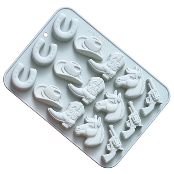 Multifuntional Molds Cake Molds Cowboy Theme Reusable Silicone Bakewares Baking Molds for Cake Fondant and Sweet Item