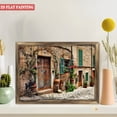 thumbnail image 4 of Room Decor Art Prints:  Rustic Streets of Old Mediterranean Towns Flower Door  Living Room Wall Art Wooden Art Prints  for Home Office Decor Bedroom Vintage  16x12inch(40x30cm), 4 of 9