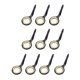 thumbnail image 3 of 10 Unids de Acero Inoxidable Guías de Caña de Pescar Macarena Conjunto para Barras de Barco de Oro 10, 3 of 8